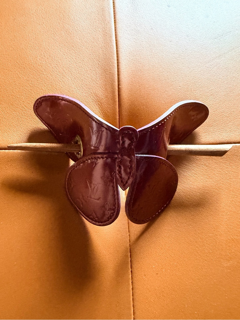 Louis Vuitton Monogram Vernis Butterfly Hair Pin